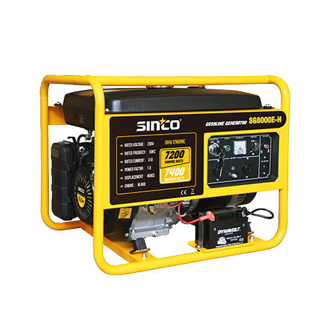 8kw OHV 4 tiempos, refrigerado por aire, silencioso, generador de gasolina/gasolina de un solo cilindro